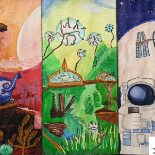 Рисунок "Три мира - одна вселенная"