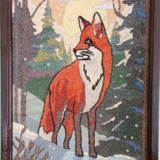 Лисичка в зимнем лесу