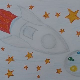 Ракета в космосе