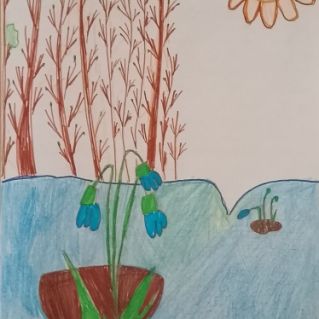 Весенний цветок - подснежник