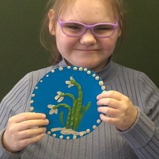 Пластилинографика "Подснежники"