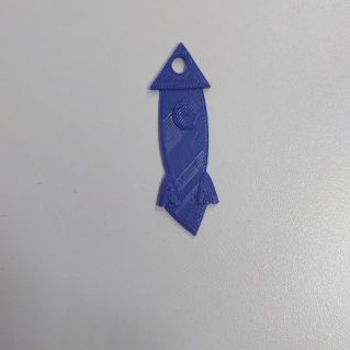 Брелок ракета (на 3д принтере)