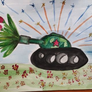 Салют в честь дня Победы