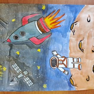 Космонавт на луне