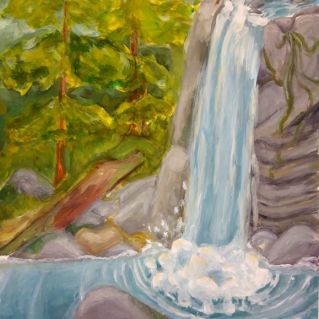 Пейзаж с водопадом