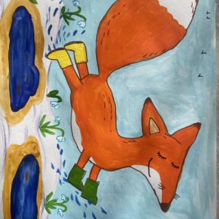 Весна пришла, лисичка рада!