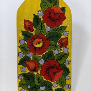 Роспись разделочной доски "Полхов-майданские мотивы"