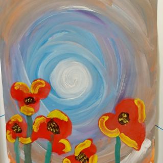 Маки на рассвете