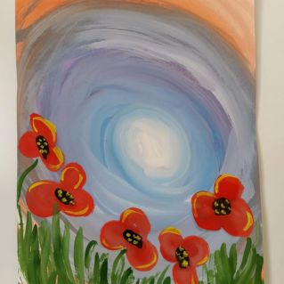 Маки на рассвете