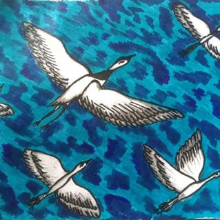 "...а превратились в белых журавлей"