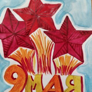 Салют в честь дня Победы