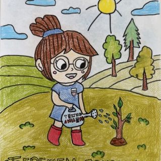 Посадка деревьев в Технолицее