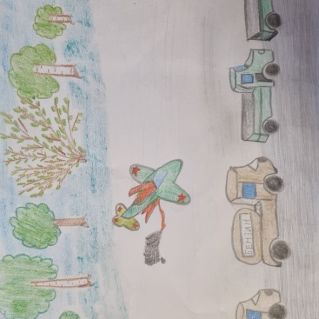 Рисунок "Капитан Гастелло"