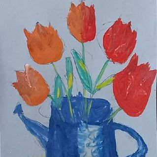 Тюльпаны в лейке