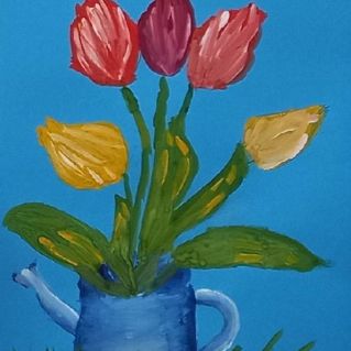 Тюльпаны в лейке