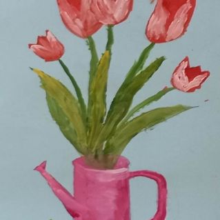 Тюльпаны в лейке