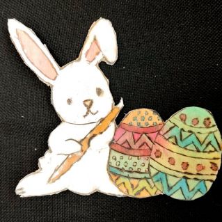 Зайчик готовится к Пасхе