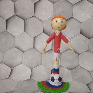 Подставка и украшение на ручку "Футболист"