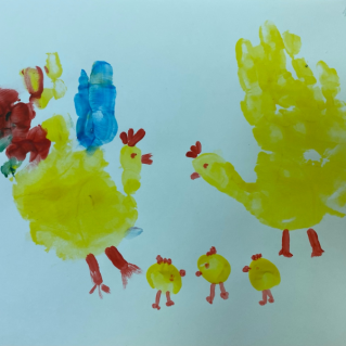 Петушок с семьей