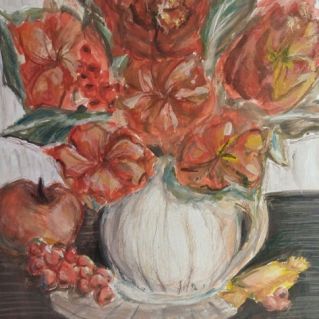 Осенний букет. Гуашь