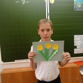 Аппликация "Одуванчик"