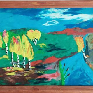 Золотая осень (пластилиновая живопись)