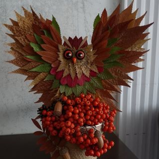 "Совенок" из природного материала