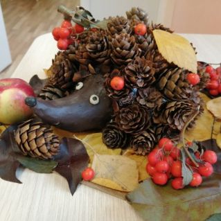 "Ежик готовит запасы"