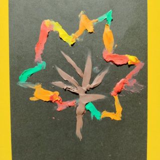 Пластилинография "Кленовый лист"