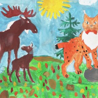 В осеннем лесу