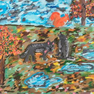 В осеннем лесу