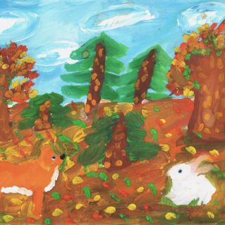 В осеннем лесу