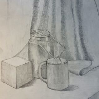 Натюрморт карандашом.