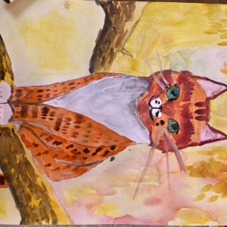 "Рыжий кот и осень"