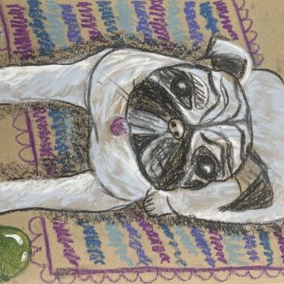 "Мопс на коврике"