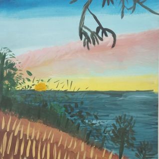 рассвет на берегу Байкала