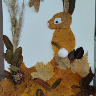 "Заяц на осенней полянке"