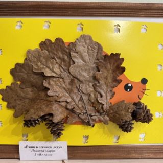 Ёжик в осеннем лесу