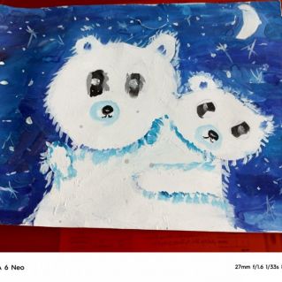 рисунок "Белые медведи"