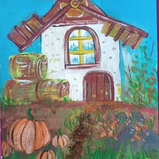 Выросли тыквы у мельницы