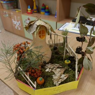 Домик ёжика в лесу