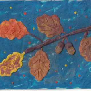 Осенняя веточка дуба