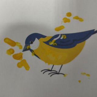 Накормим синичку зернышками