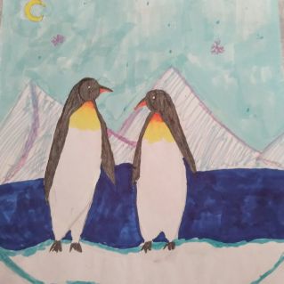 Пингвины на льдине