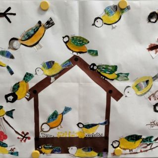 Прилетели птички - милые синички