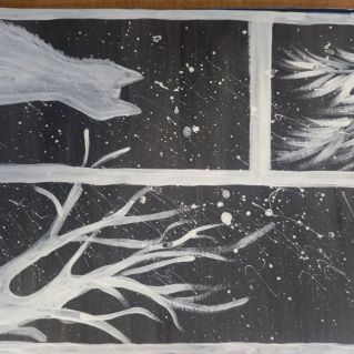 Зима в окошке