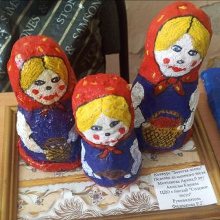 Матрешка из соленого теста