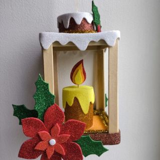 Елочная игрушка "Рождественская свеча"