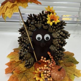 Ежик под зонтиком