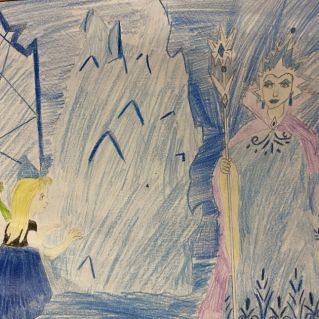 Иллюстрация к сказке Ханса Кристиана Андерсена "Снежная королева"